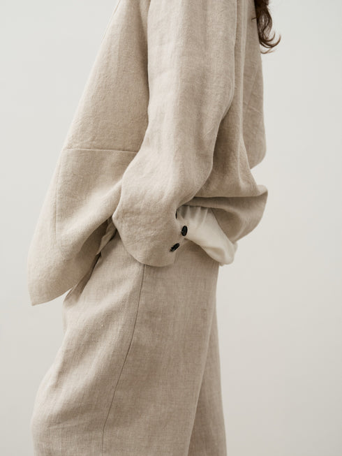 Obscura Pantalon Plissé en Lin