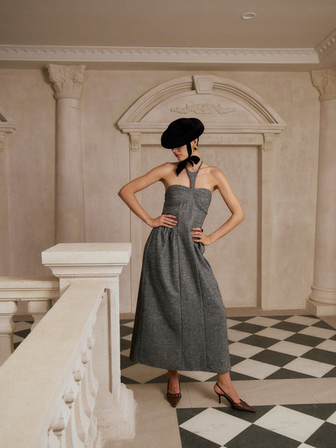Ysee Halter Wool Dress