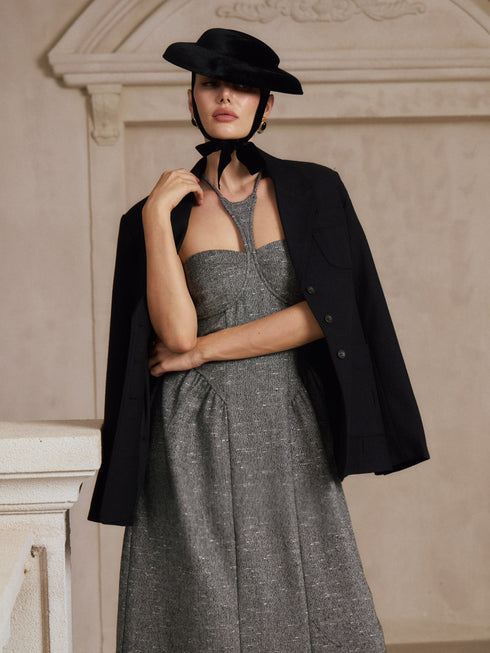 Ysee Halter Wool Dress