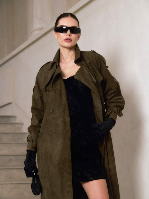 Liora Draped Trench Coat