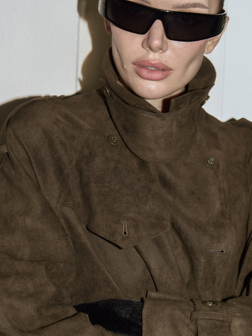 Liora Draped Trench Coat