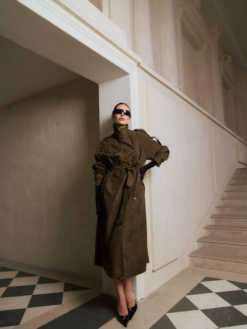 Liora Draped Trench Coat