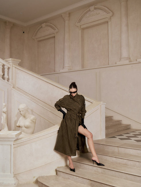 Liora Draped Trench Coat