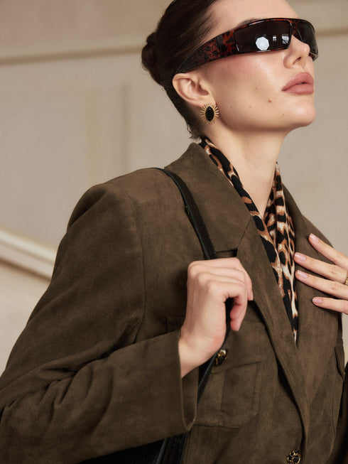 Celia Belted Safari Blazer