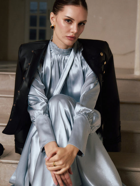 Iria Tie-Neck Blouse