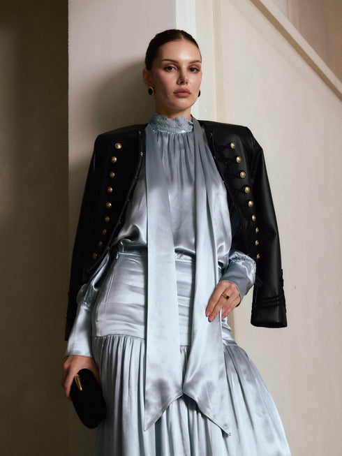 Iria Tie-Neck Blouse