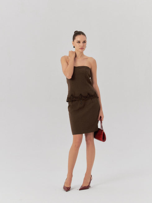 Siena Lace-Trim Bandeau Top