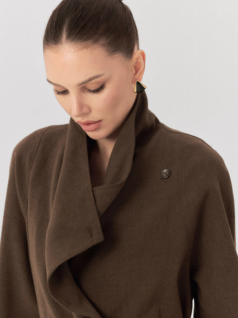 Aroa Draped Belted Blazer