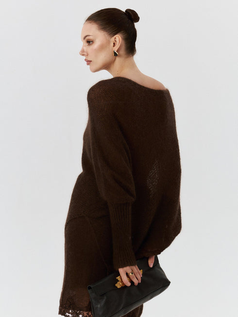 Anouk Mohair V-Neck Sweater