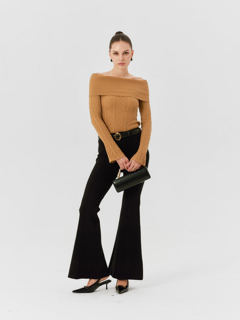 Mina Off-Shoulder Wool Top