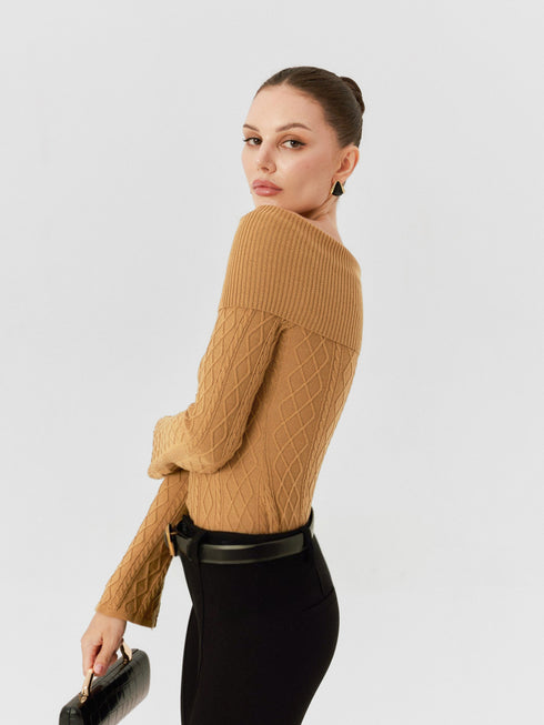 Mina Off-Shoulder Wool Top