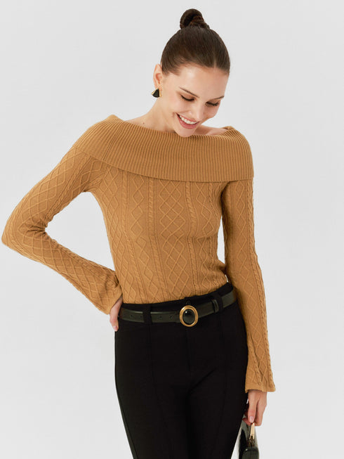 Mina Off-Shoulder Wool Top