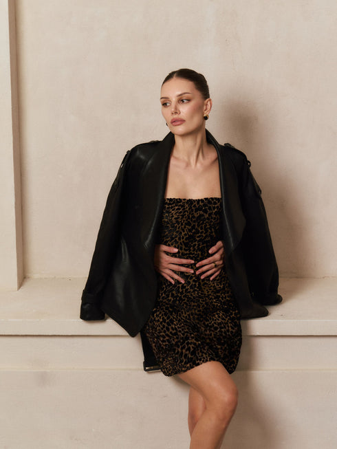 Zora Leopard Slip Dress
