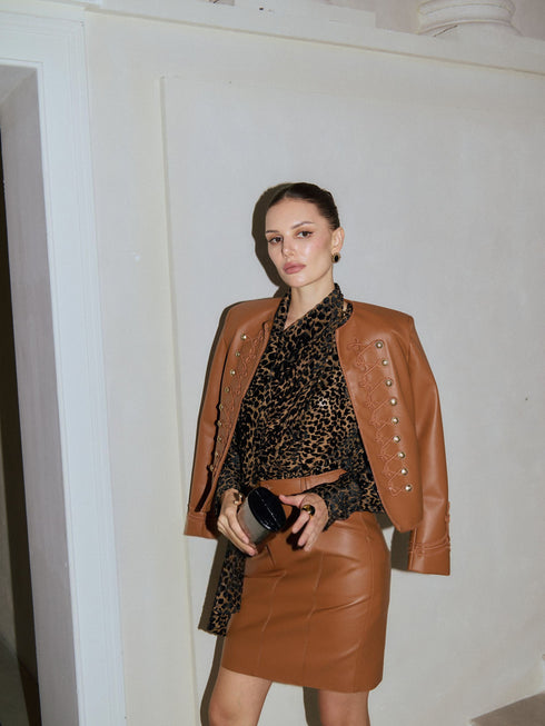 Eira Belted Cropped Jacket