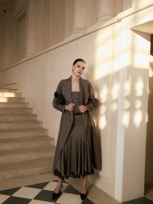Olia Belted Wool Coat