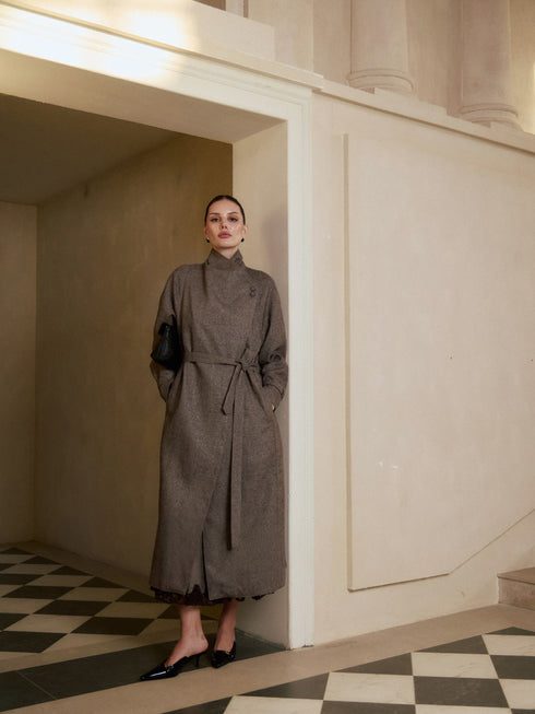 Olia Belted Wool Coat