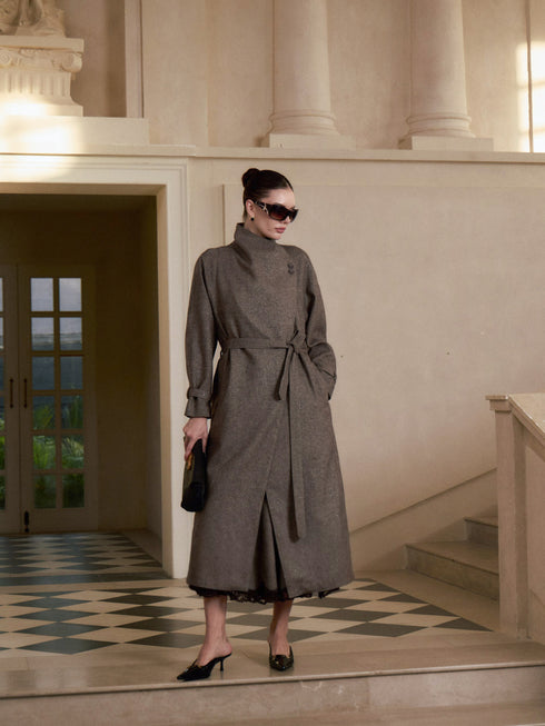 Olia Belted Wool Coat