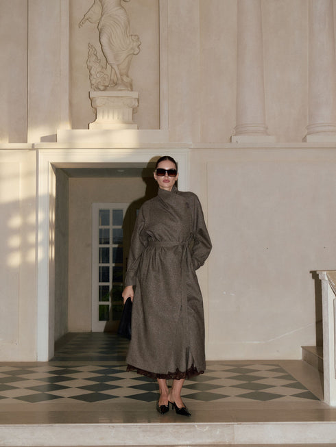 Olia Belted Wool Coat