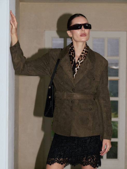 Celia Belted Safari Blazer