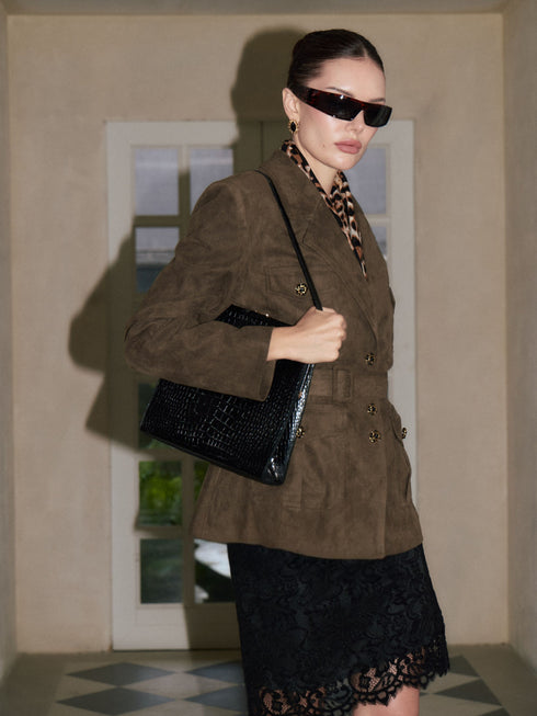 Celia Belted Safari Blazer