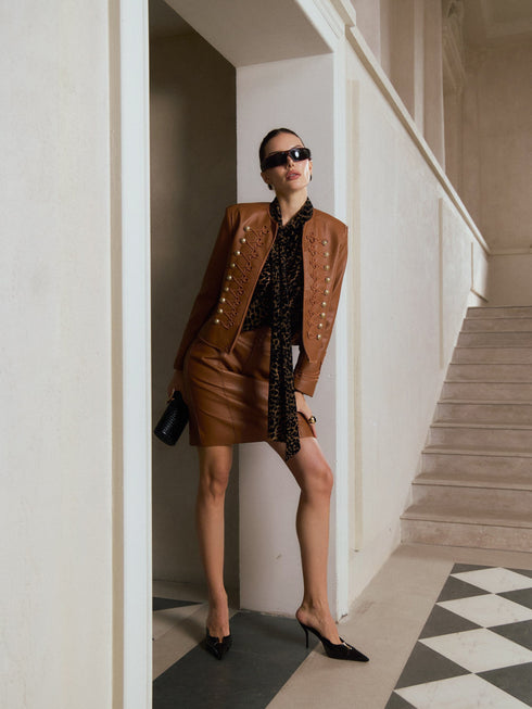 Eira Belted Cropped Jacket