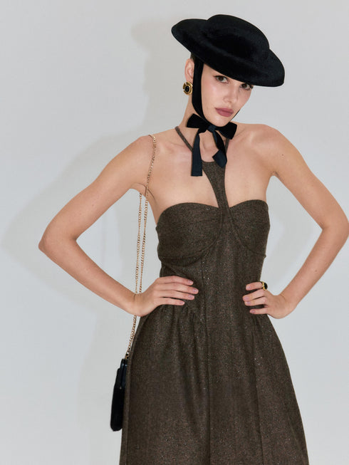 Ysee Halter Wool Dress