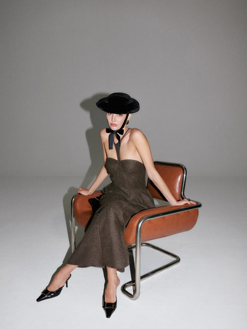 Ysee Halter Wool Dress