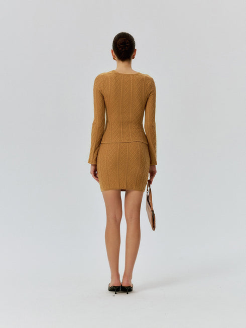Asta Ribbed Wool Skirt