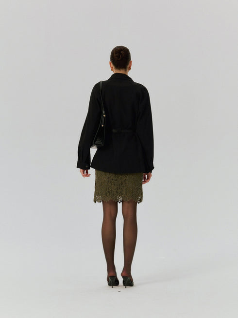 Aroa Draped Belted Blazer