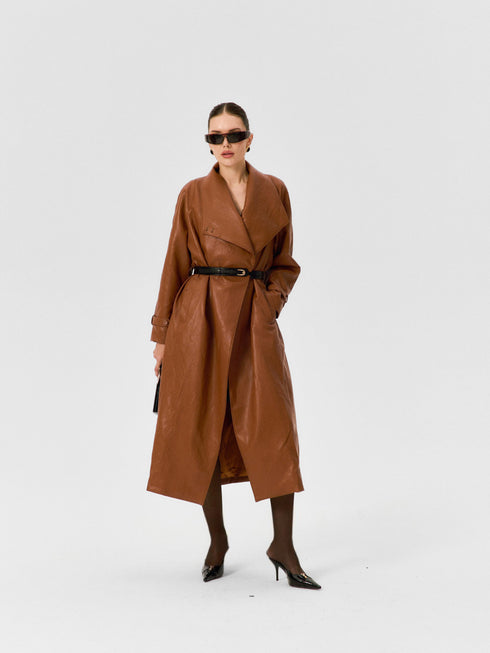 Mara Belted Longline Coat