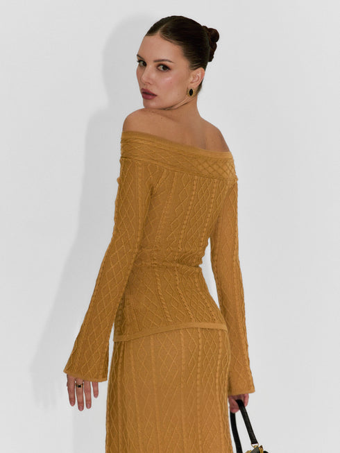 Romi Flared Wool Skirt