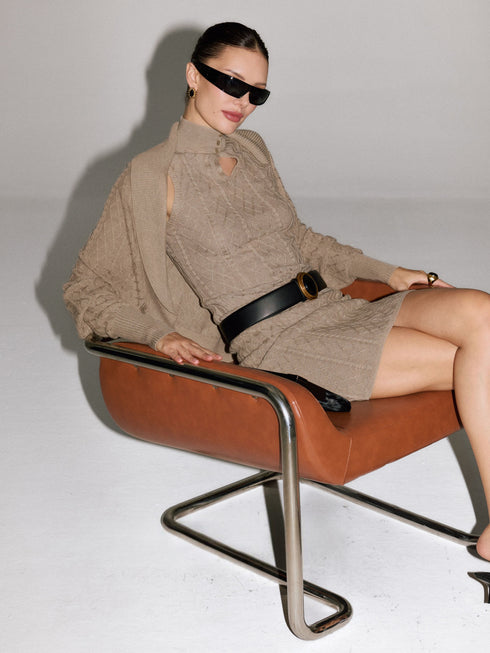 Suri Draped Wool Cardigan