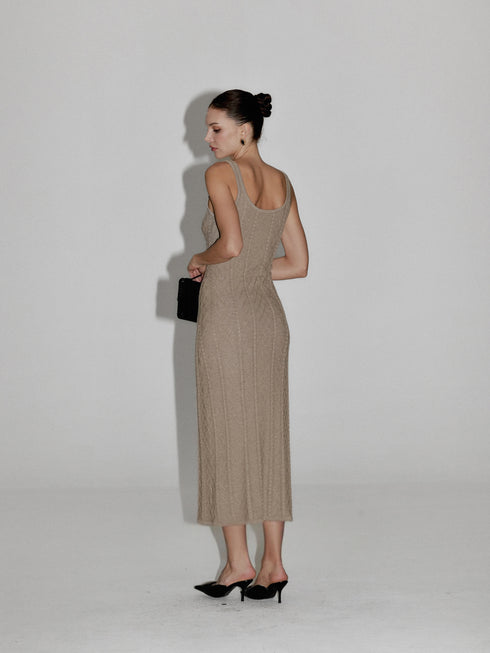 Elara Ribbed Wool Dress
