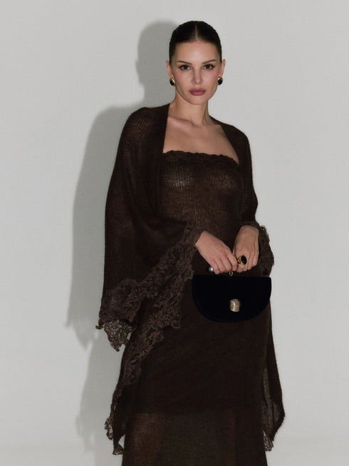 Thea Asymmetric Mohair Skirt