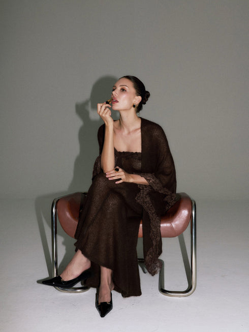 Thea Asymmetric Mohair Skirt