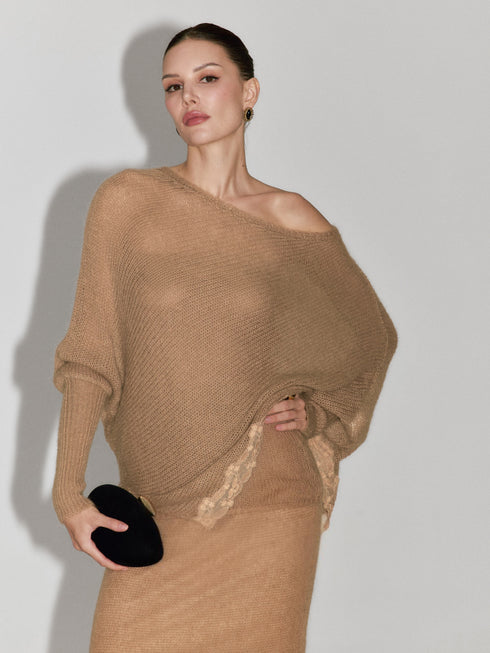 Anouk Mohair V-Neck Sweater