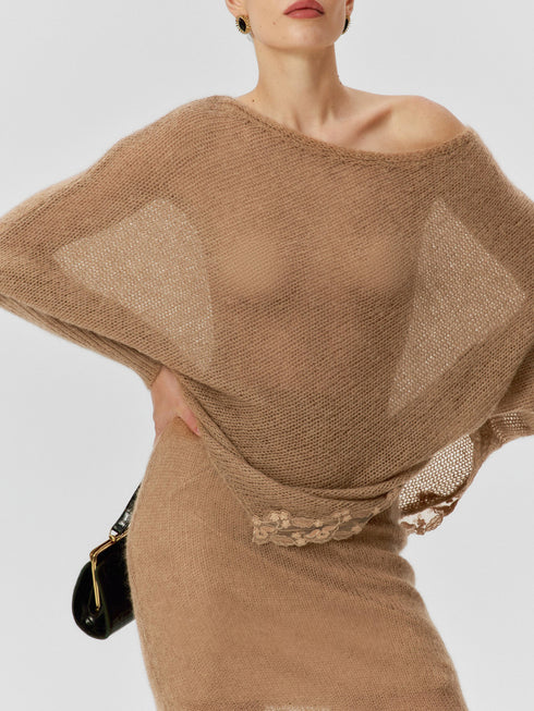Anouk Mohair V-Neck Sweater