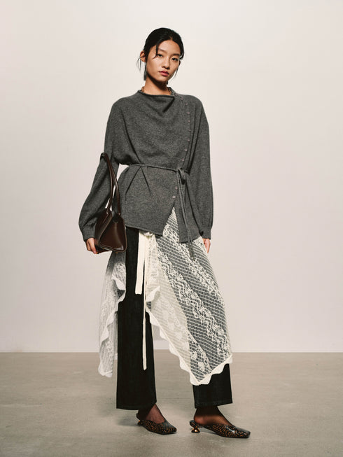 Rigid Cotton Wide-Leg