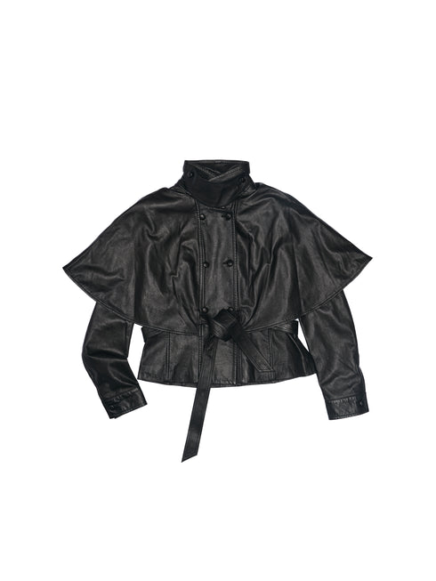 Vela Cape Leather Jacket