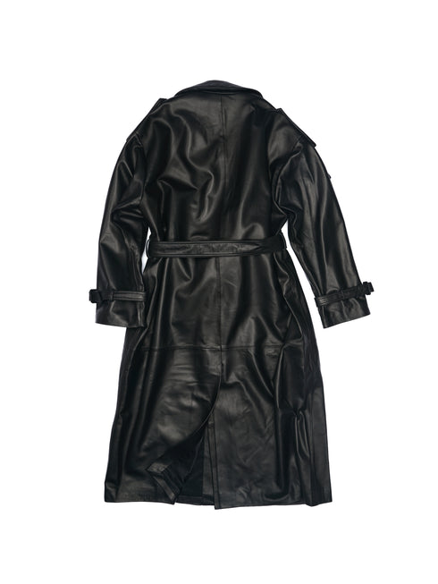 Liv Leather Trench Coat
