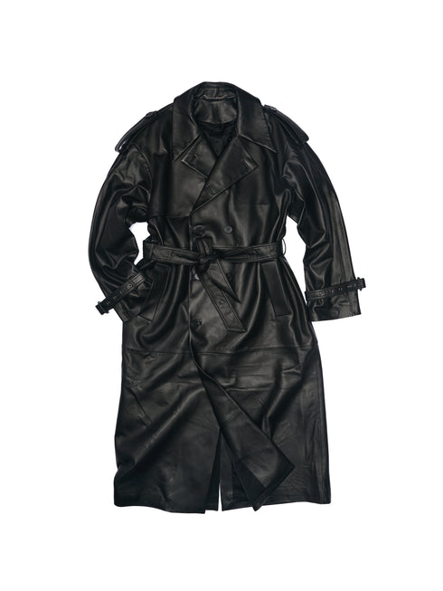 Liv Leather Trench Coat