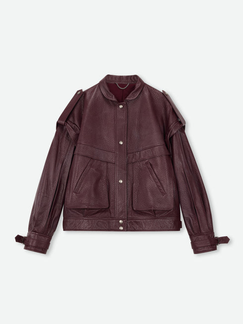 Grained Leather Jacket
