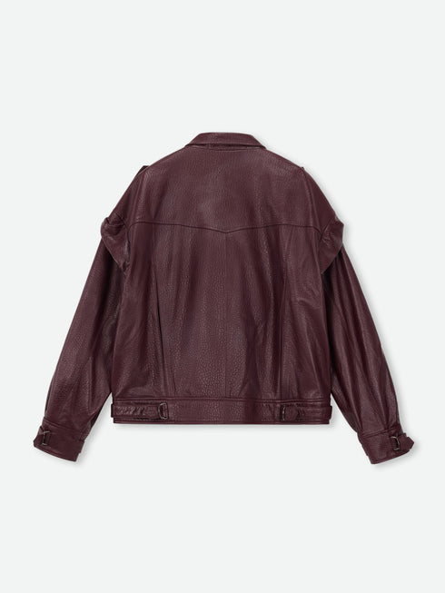Grained Leather Jacket