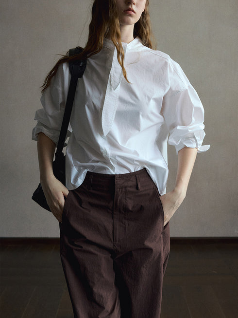 Lune Scarf-Collar Shirt