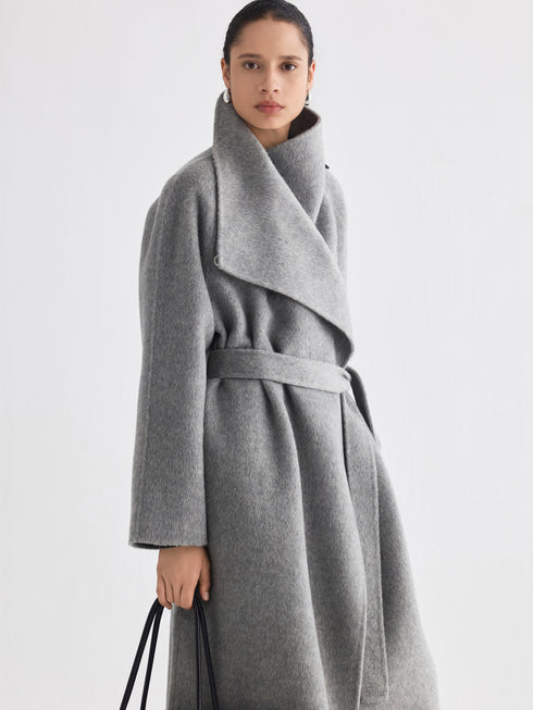 Avrel Draped Wool Coat