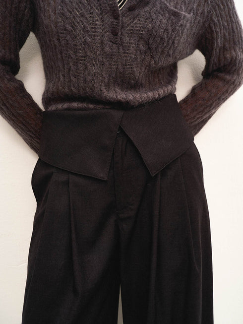 Sola Pleated Wide-Leg Trousers