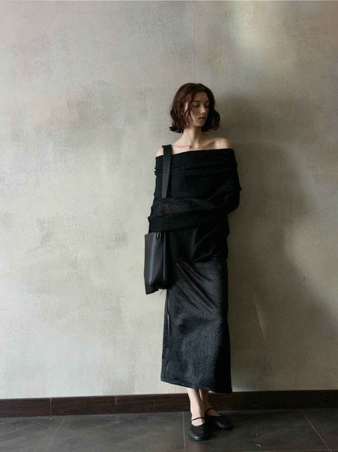 Cala Jersey de Hombros Descubiertos