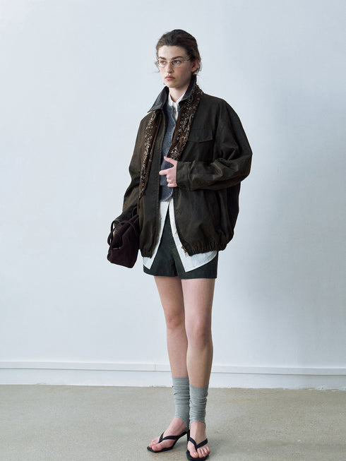 Mave Contrast-Collar Jacket