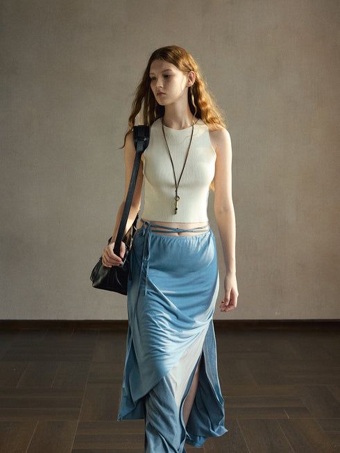 Liora Layered Silk Skirt