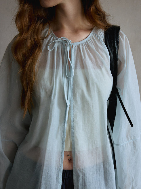Haze Sheer Drawstring Cover-Up